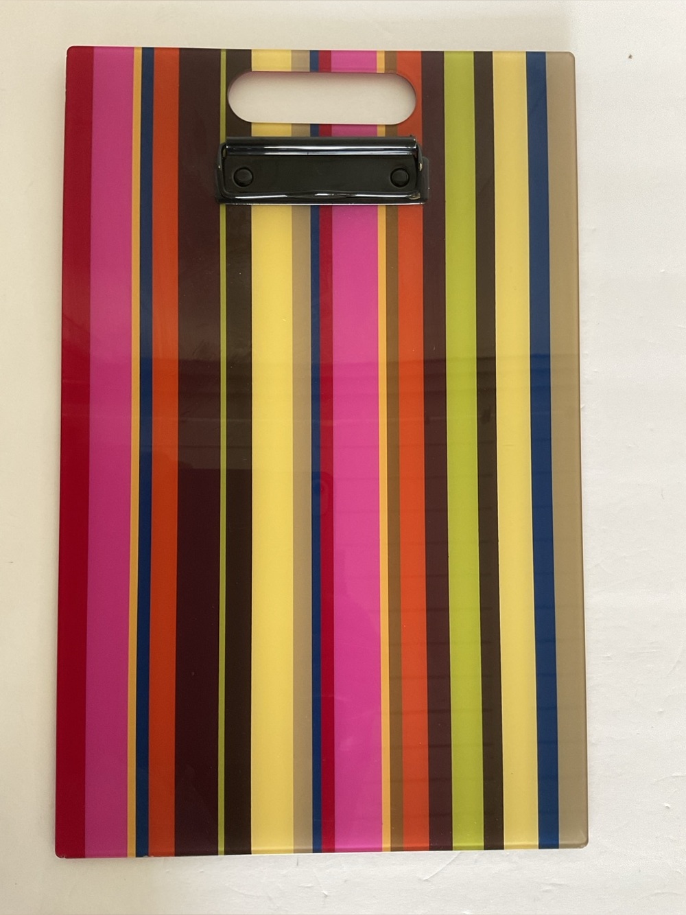 Rainbow Stripe Acrylic Clipboard